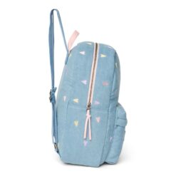 Studio Noos Denim Midi Backpack Light Blue Hearts - Afbeelding 3