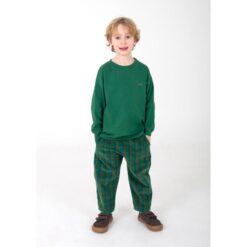 lotiekids Corduroy Wide Pants Plaid Green
