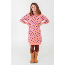 lotiekids Long Sweatdress Hearts allover Peach Rose