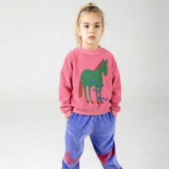 lotiekids Teddy Sweatshirt Me and The Horse Pink Lemonade