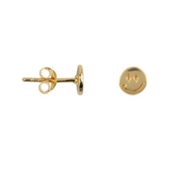 Bibi Camille Smiley Stud Earring Gold Plated