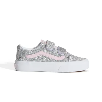 Vans Old Skool Glitter Silver Pale Petal