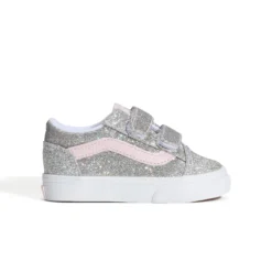Vans TD Old Skool Glitter Silver Pale Petal