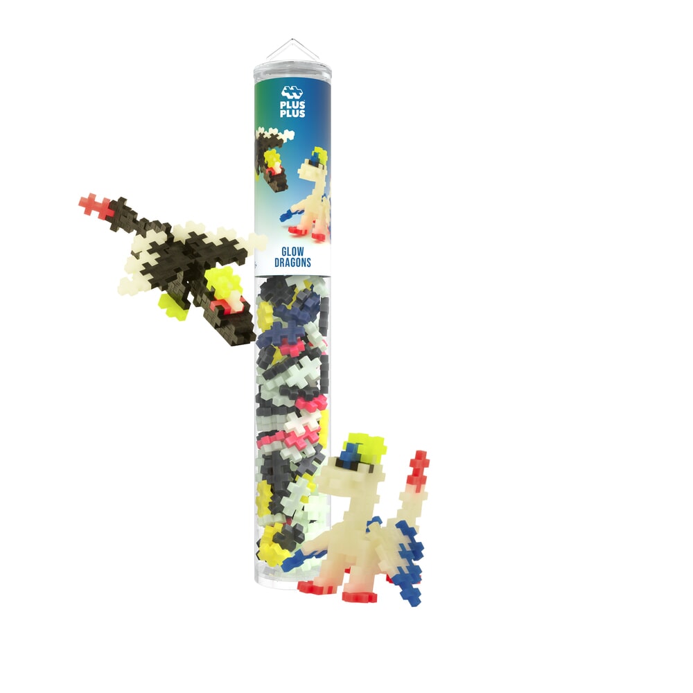 Plus-Plus Tube Glow Dragons 100 stuks