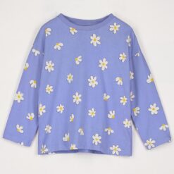 lotiekids long sleeve shirt daisies lavender
