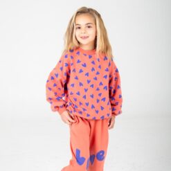 Alternative view of lotiekids Teddy Sweatshirt Daisies allover Coral