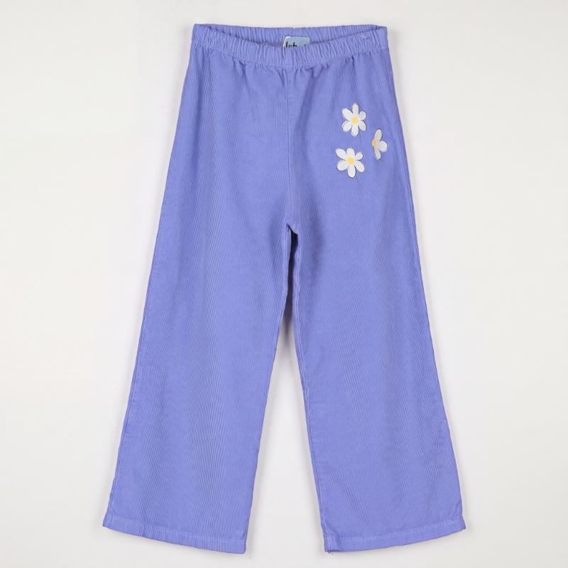 lotiekids Mini Corduroy Pants Daisies Lavender
