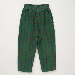 lotiekids Corduroy Wide Pants Plaid Green