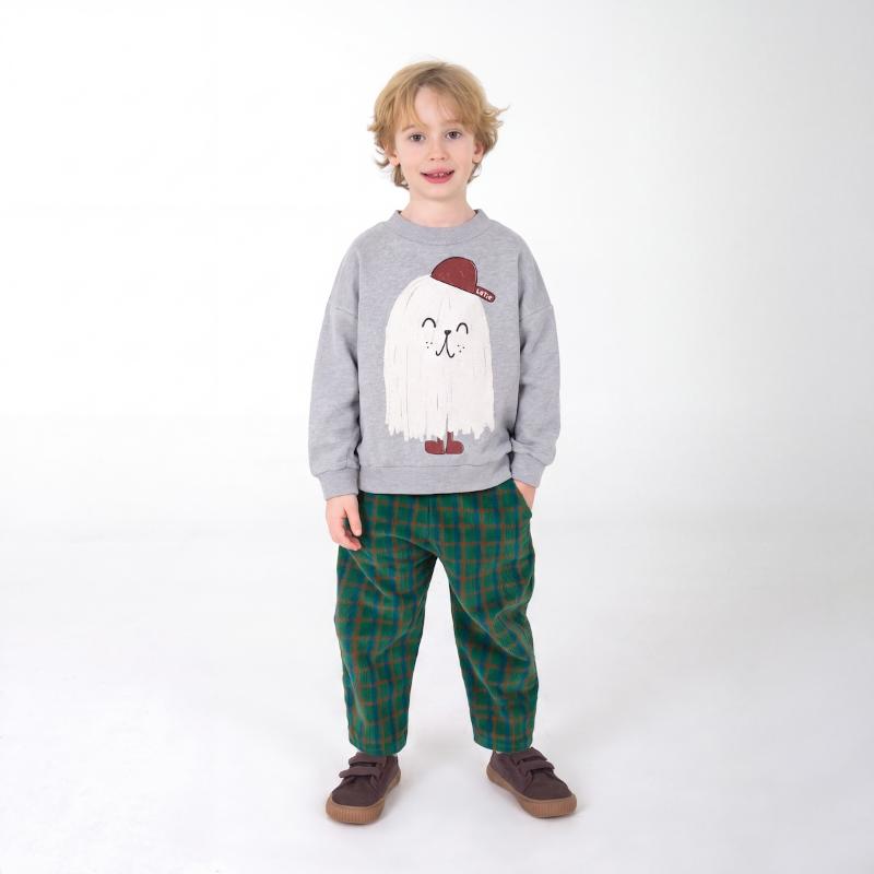 lotiekids Corduroy Wide Pants Plaid Green - Afbeelding 2
