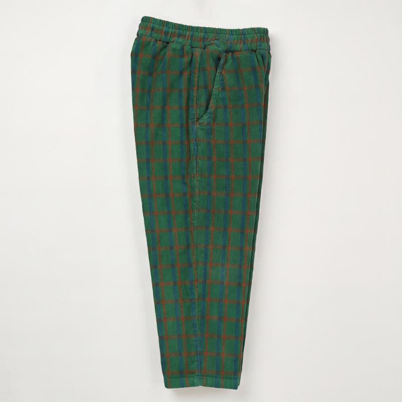 lotiekids Corduroy Wide Pants Plaid Green - Afbeelding 3