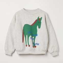 lotiekids Sweatshirt Me and The Horse Light Grey Melange