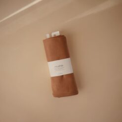 Mushie Ribbed Baby Blanket Tan