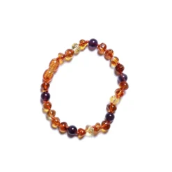 Coni barnsteen armband baby Amethyst 14 cm