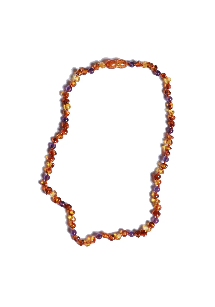 Coni barnsteen ketting baby Amethyst 32cm
