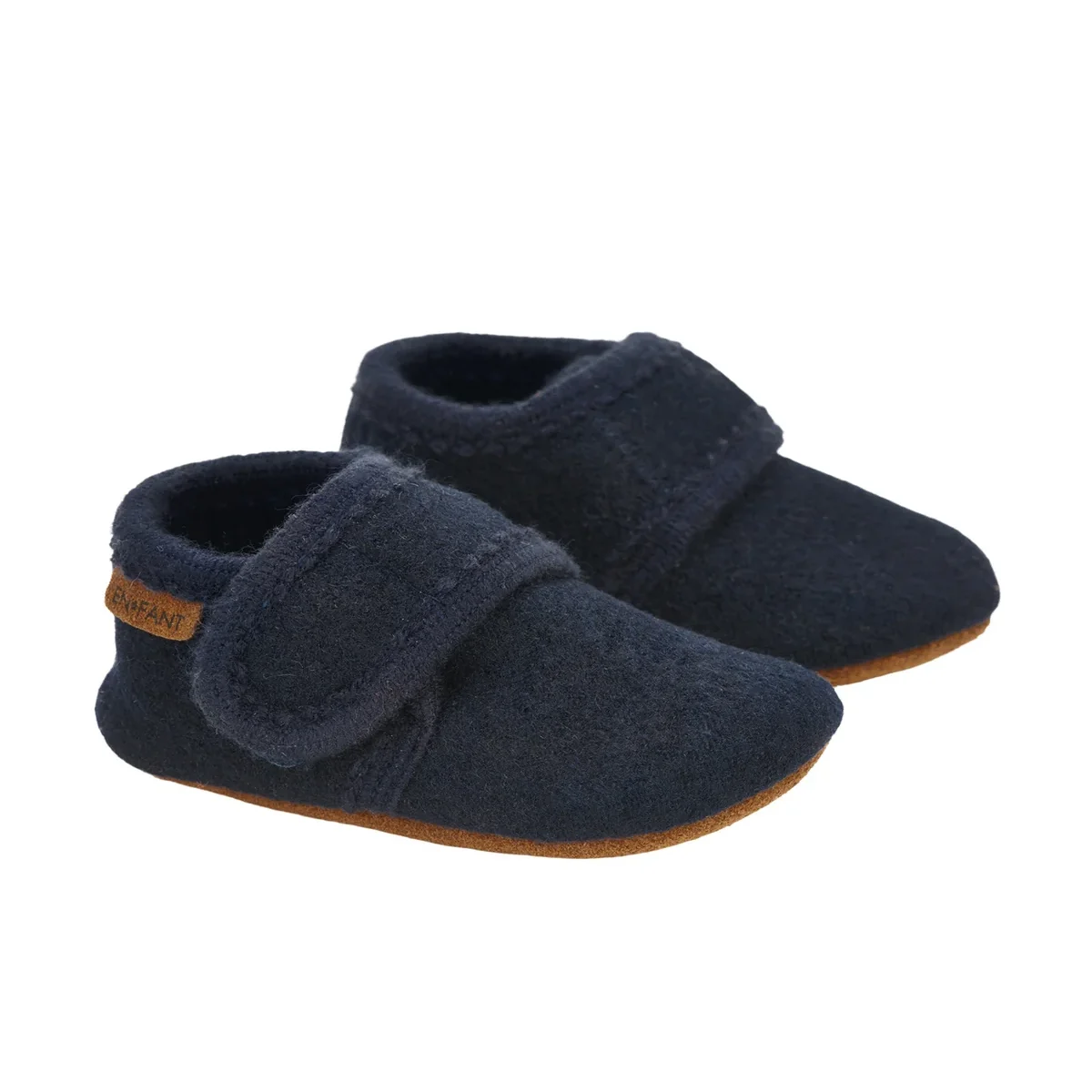 Enfant wollen slofjes Navy
