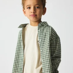 Alternative view of brunobruno nation Nohrla Shirt Myrtle Green Check