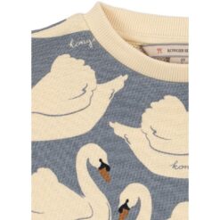 Konges Slojd Loupy Print Sweatshirt Swan - Afbeelding 3