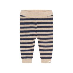 A Tiny Story knit striped baby pants dark blue TIN26629342
