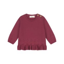 A Tiny Story baby knit sweater dark red TIN26629344