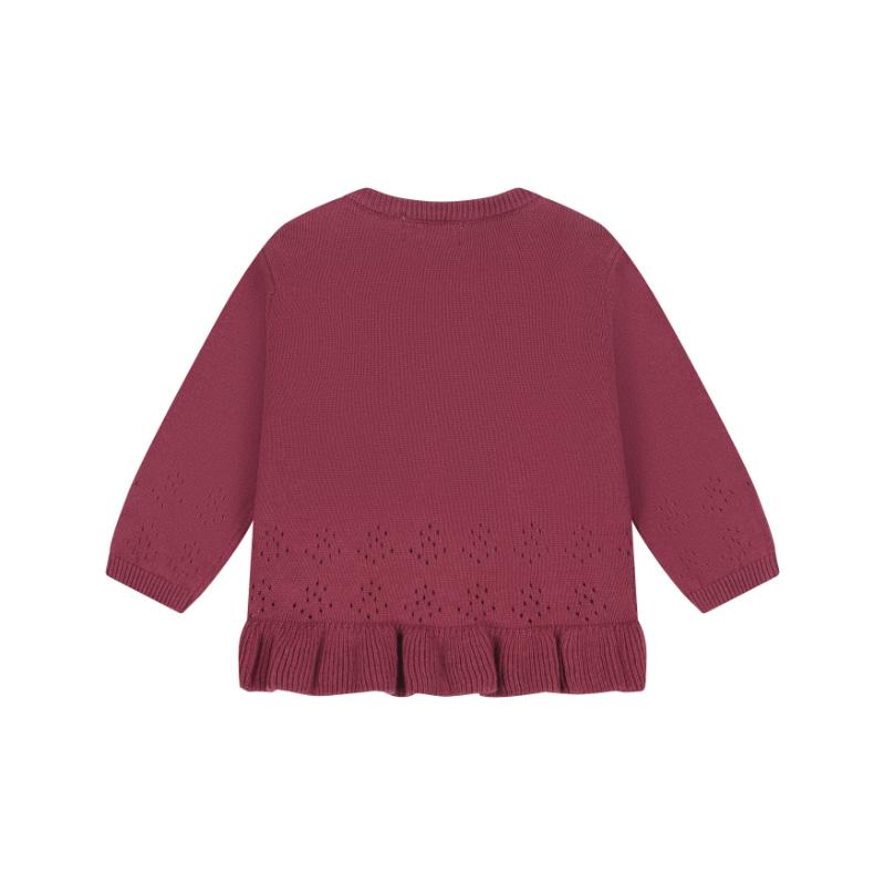 A Tiny Story baby knit sweater dark red TIN26629344 - Afbeelding 2