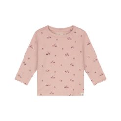A Tiny Story baby t-shirt long sleeve ducks old pink TIN26629644