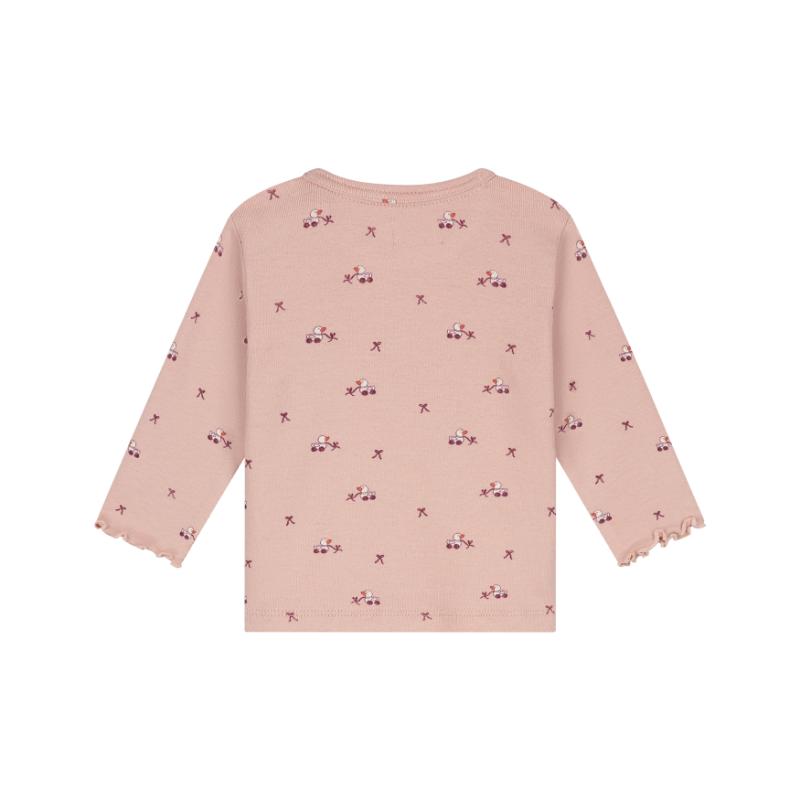 A Tiny Story baby t-shirt long sleeve ducks old pink TIN26629644 - Afbeelding 2