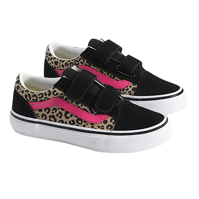Vans Old Skool Leopard Pop Pink Velvet Black