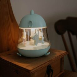 Mary's Carrousel muziekdoosje met nachtlampje blauw - Afbeelding 3