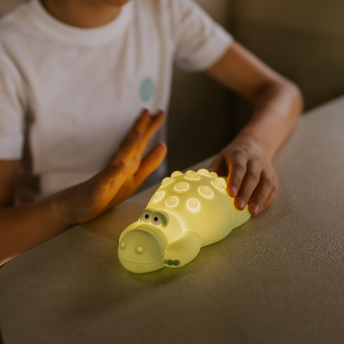 Mary's Led RGB nachtlampje Pop It Crocodile - Afbeelding 2