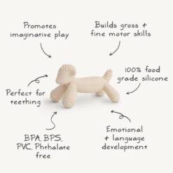 Alternative view of Mushie Teether Lamb