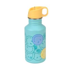 Lassig Stainless Steel Bottle turquoise smiley