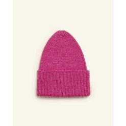 hvid Beanie fonzie Fuchsia