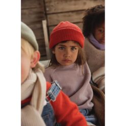 Alternative view of hvid Beanie fonzie Red