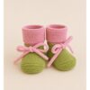 hvid booties Lime pop cotton candy