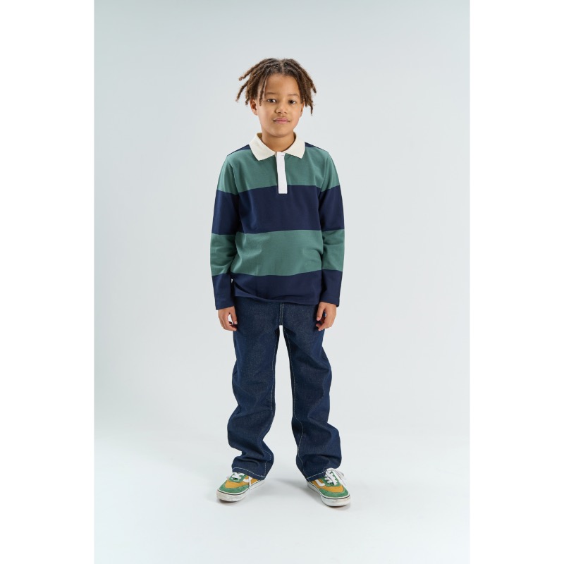 THE NEW Yaron Pique Polo Navy Blazer Striped - Afbeelding 4