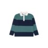 THE NEW Yaron Pique Polo Navy Blazer Striped