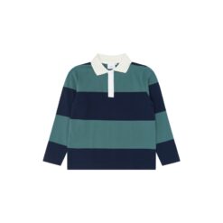 THE NEW Yaron Pique Polo Navy Blazer Striped