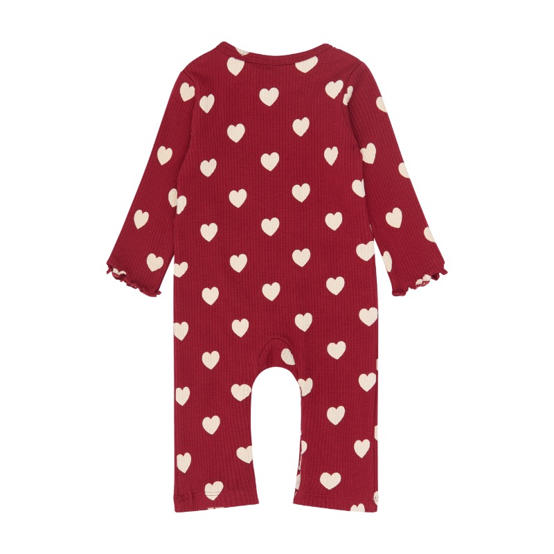 THE NEW Holiday Red Heart Rib Jumpsuit - Afbeelding 3