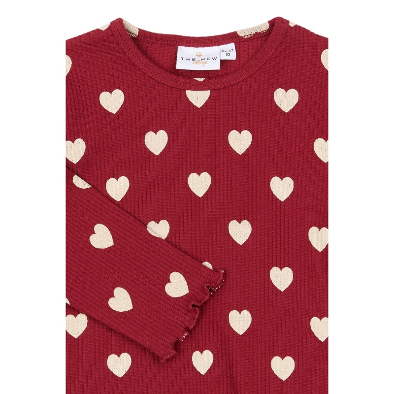 THE NEW Holiday Red Heart Rib Tee - Afbeelding 2