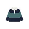 THE NEW Yarok Pique Polo Navy Blazer Striped