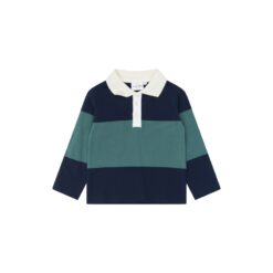 THE NEW Yarok Pique Polo Navy Blazer Striped