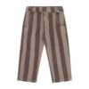 THE NEW Ylas Baggy Pants Taupe Gray Striped
