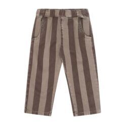 THE NEW Ylas Baggy Pants Taupe Gray Striped