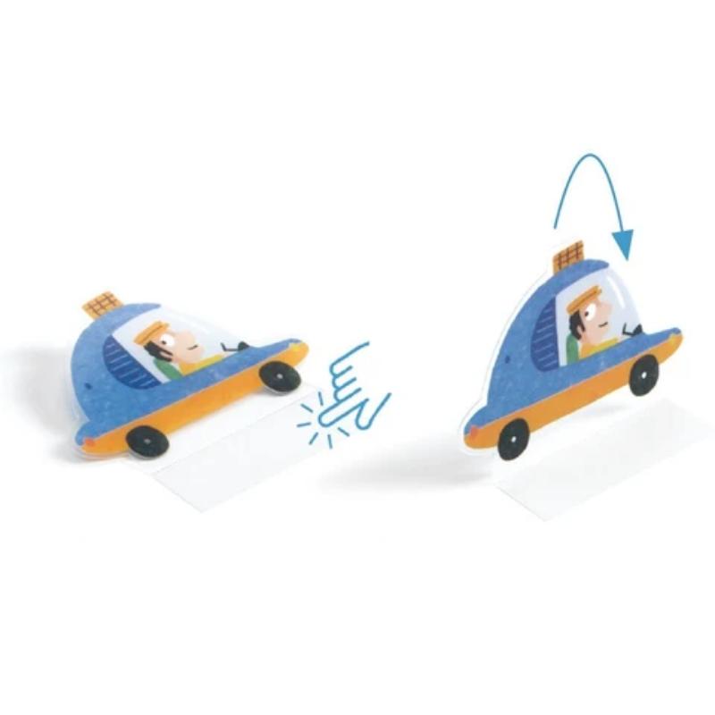 Djeco knutselset Herbruikbare 3D stickers Voertuigen DJ00043 - Afbeelding 3