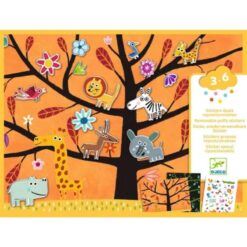 Djeco knutselset herbruikbare dikke stickers dieren DJ09948