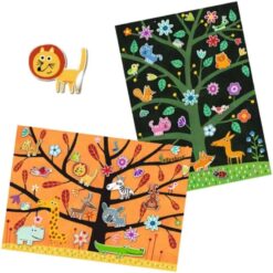 Djeco knutselset herbruikbare dikke stickers dieren DJ09948 - Afbeelding 3