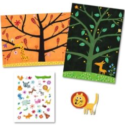 Alternative view of Djeco knutselset herbruikbare dikke stickers dieren DJ09948