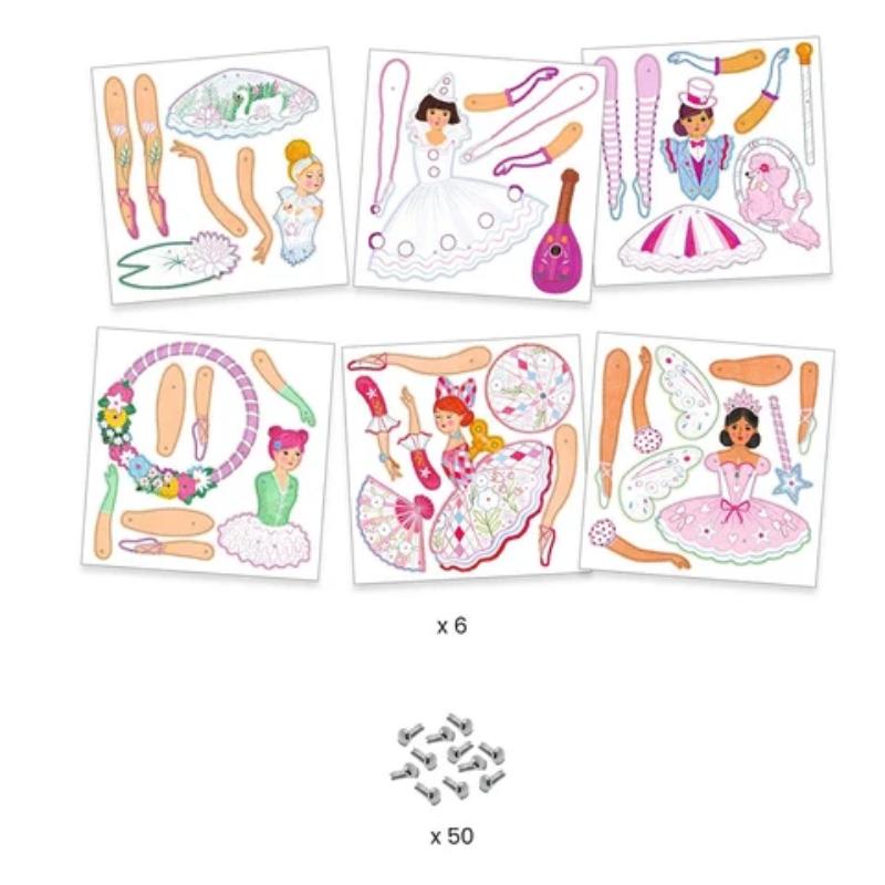 Djeco knutselset ledenfiguren tutu's DJ09649 - Afbeelding 3