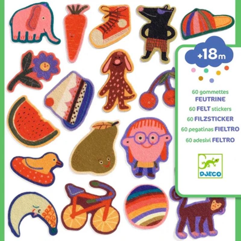 Djeco knutselset vilten stickers de grappige! DJ00951