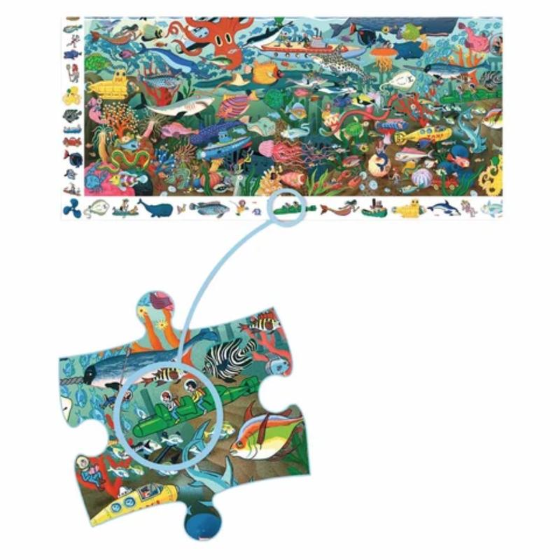 Djeco Observatiepuzzel Geheimen van de Zee-200 stukjes DJ07460 - Afbeelding 3